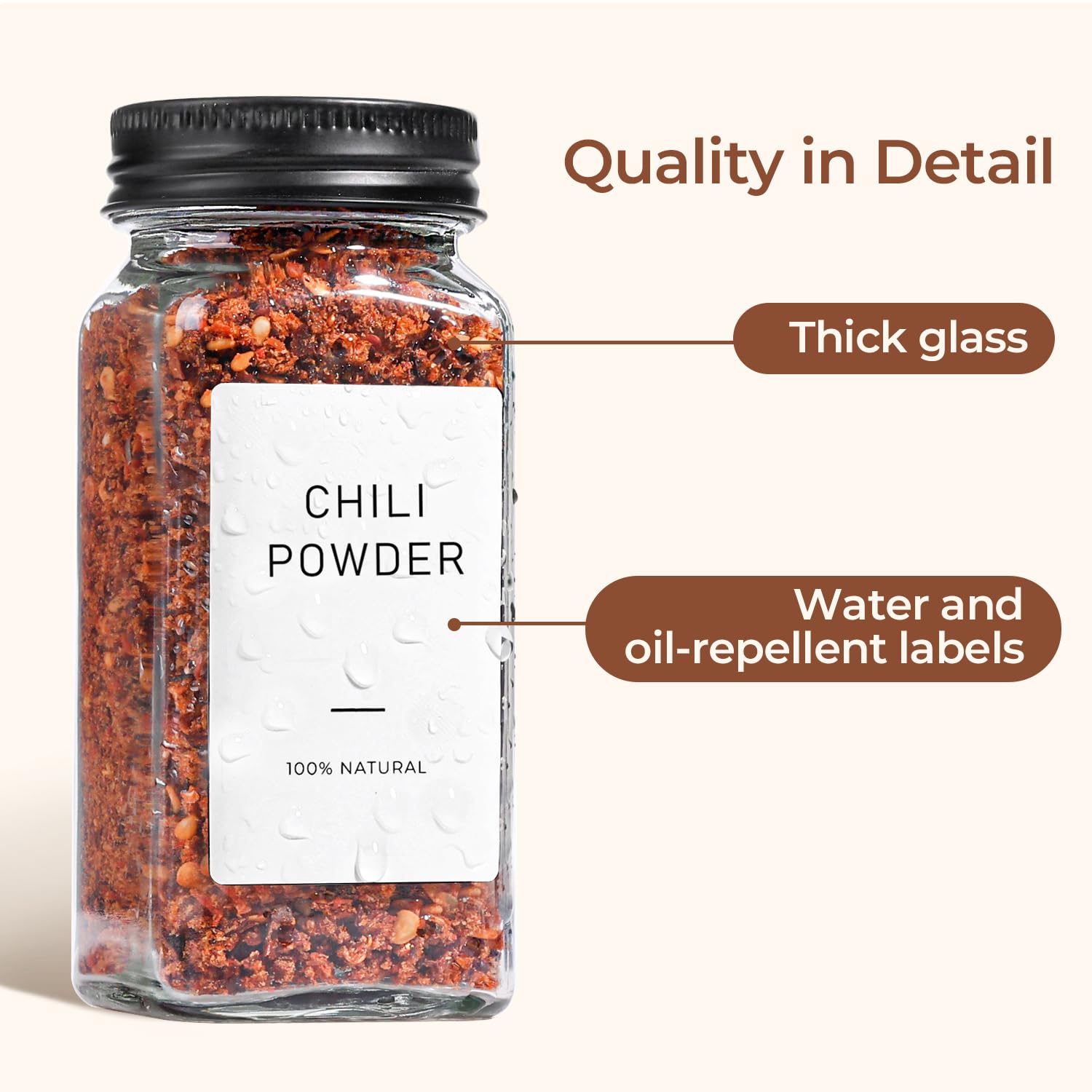 ComSaf dual-function lids for versatile storage and precise spice control