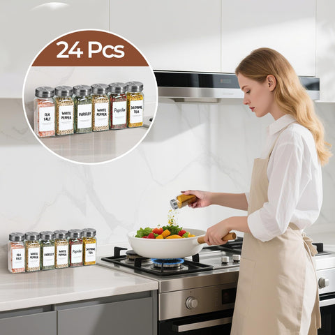 ComSaf easy refill design reduces spills during spice restocks