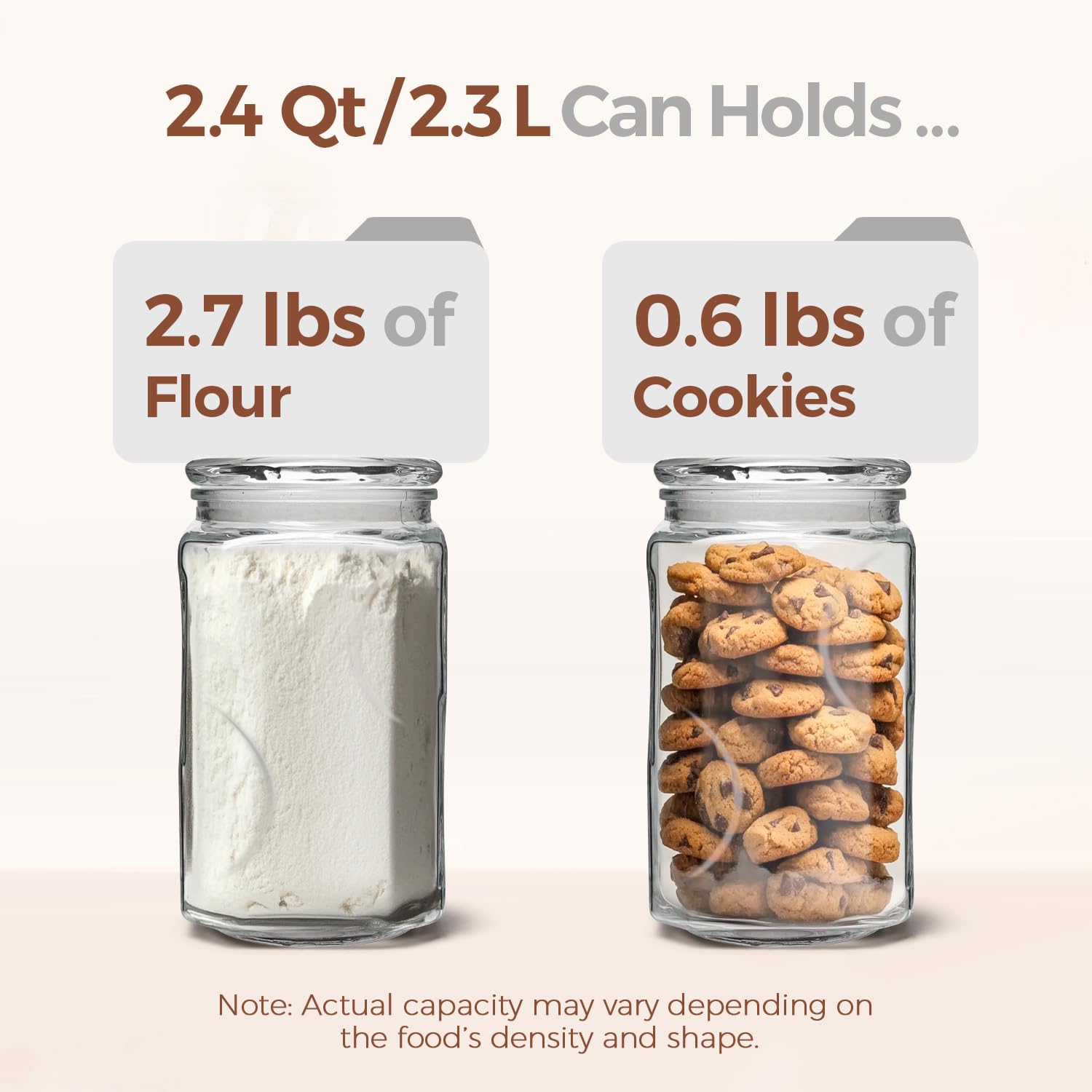 ComSaf ergonomic curved-design jar emphasizes grip and stable handling on shelves.