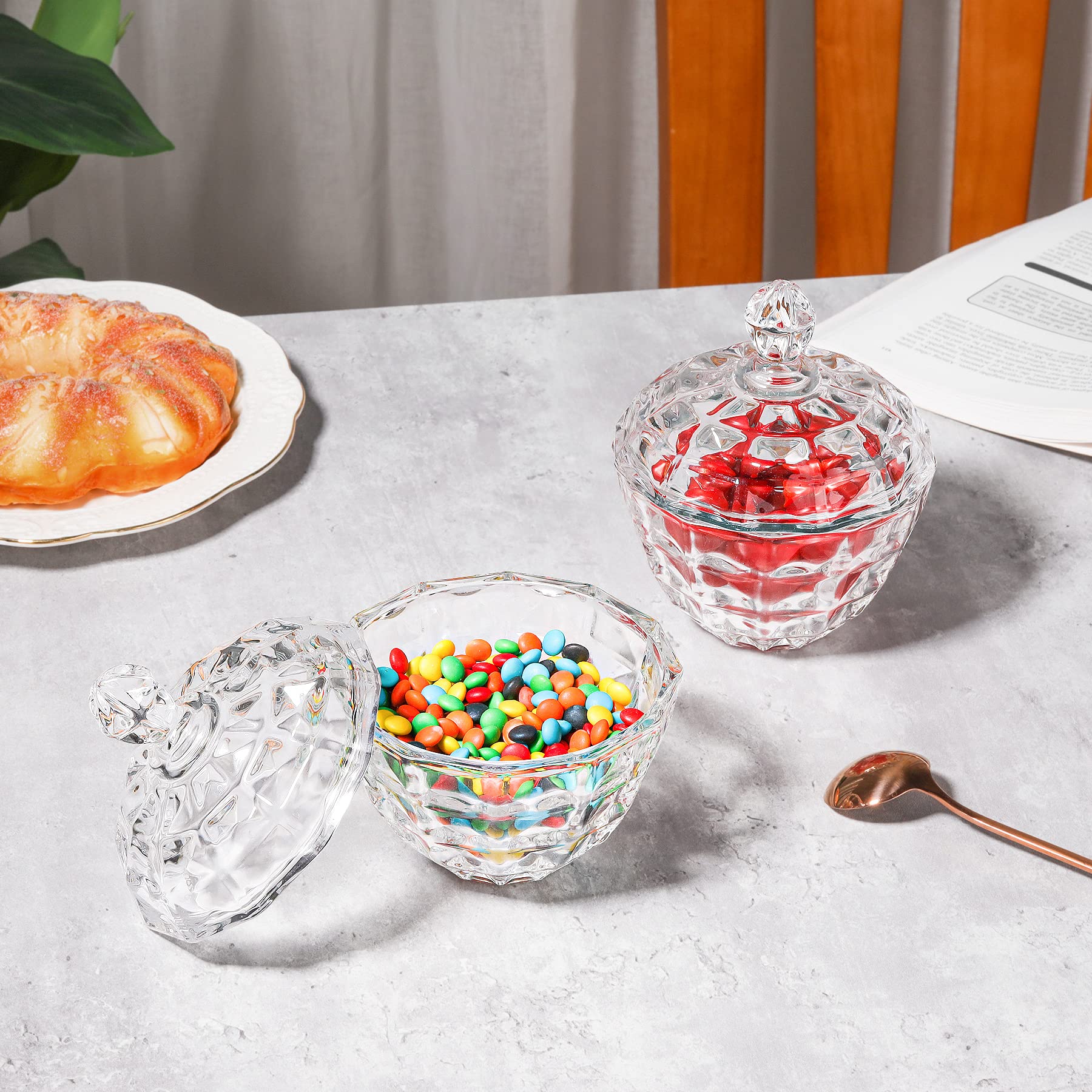 ComSaf faceted design adds sparkle to table or event.