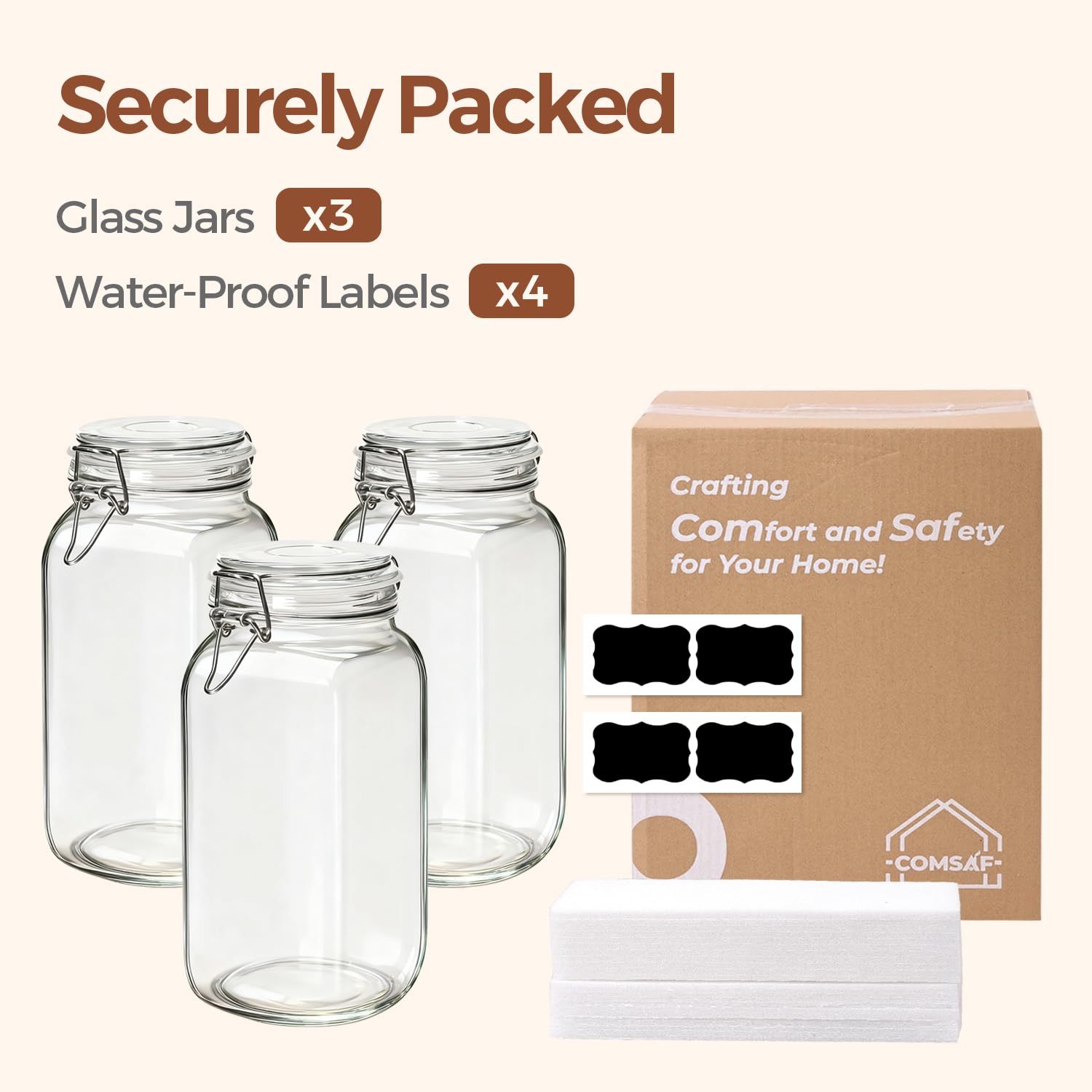 ComSaf food-grade glass keeps snacks fresh on kitchen counters.