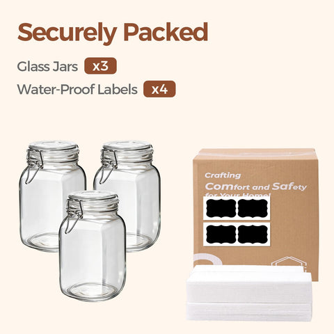 ComSaf durable food-grade glass storage reduces moisture exposure