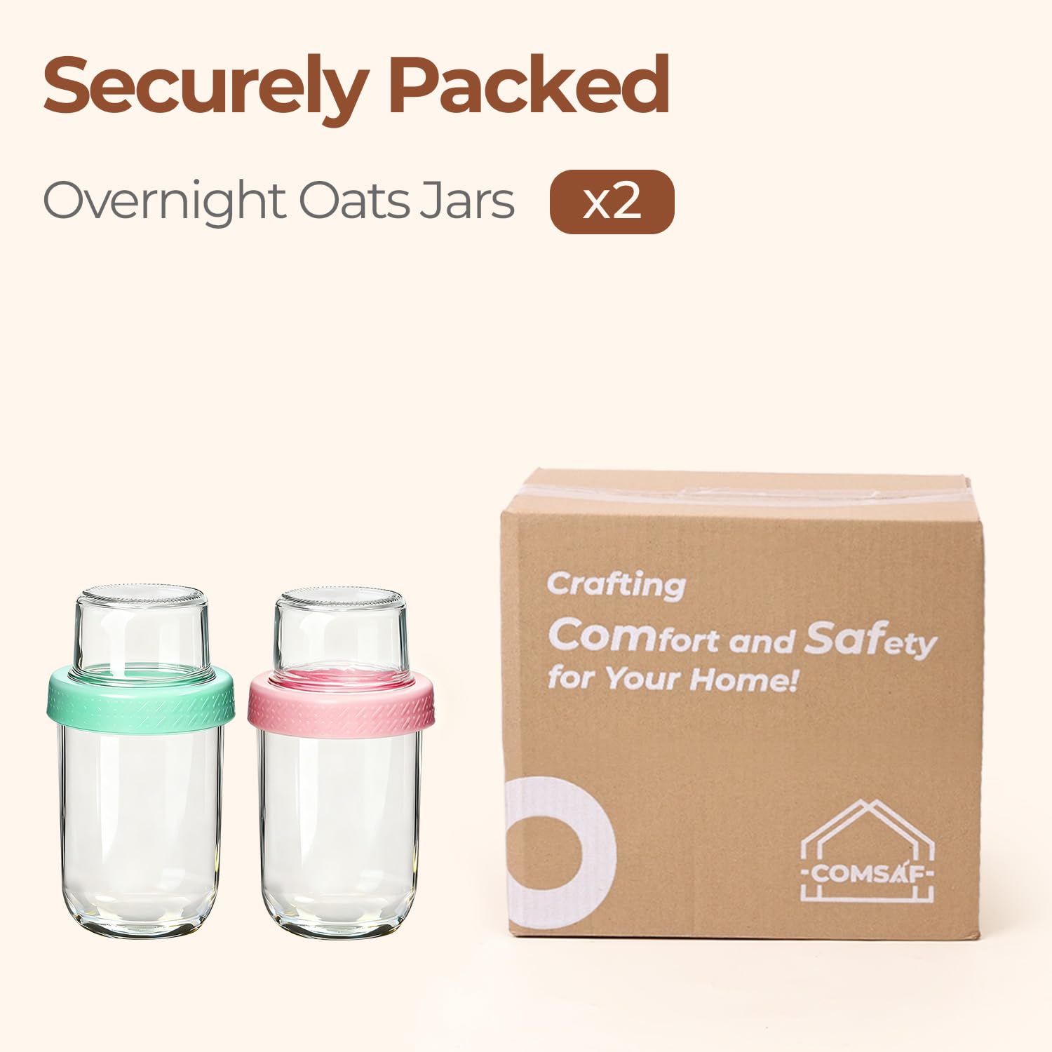 ComSaf gift-ready two-pack jar set blends practicality with modern kitchen style.