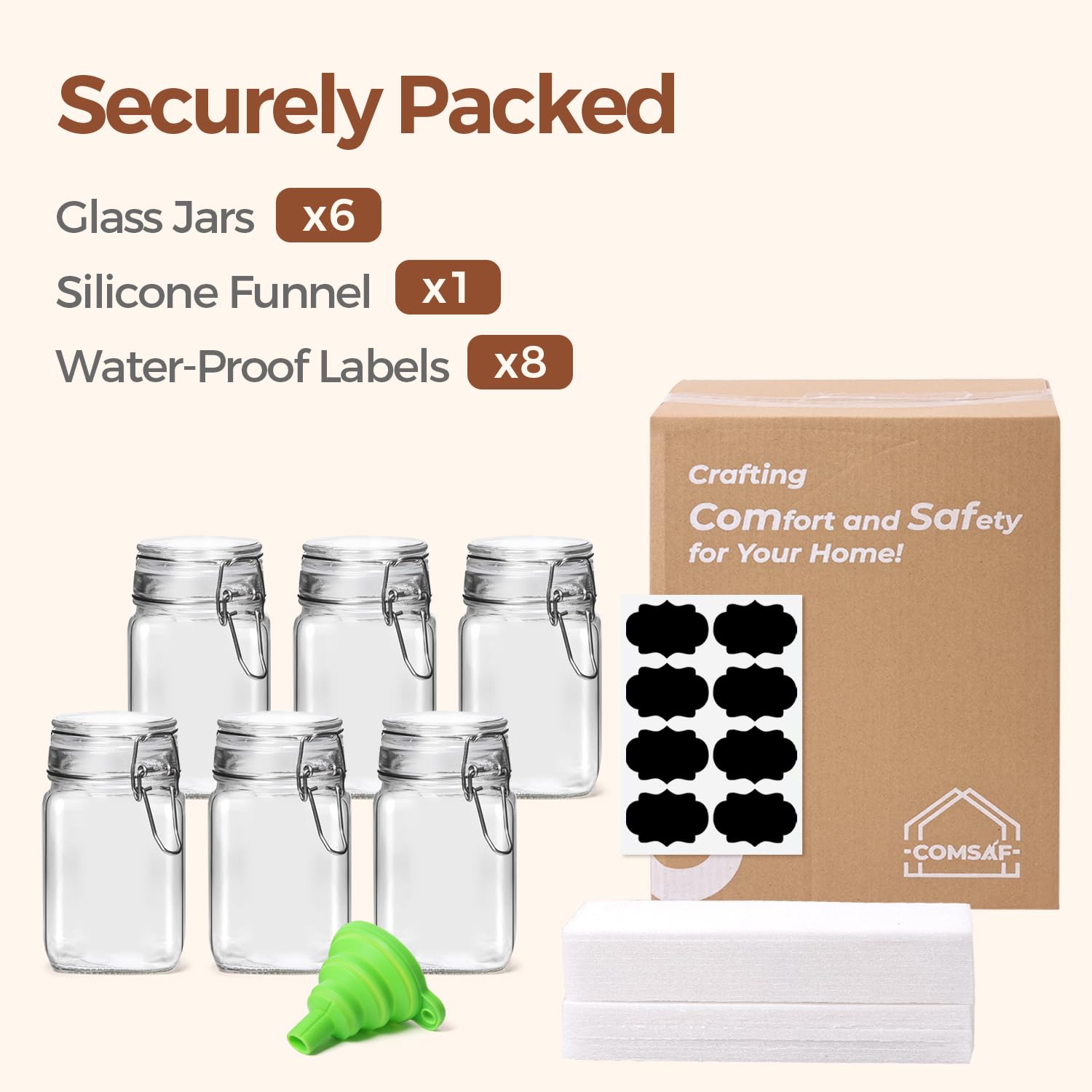 ComSaf gift-ready jar set for DIY candle or treat gifts
