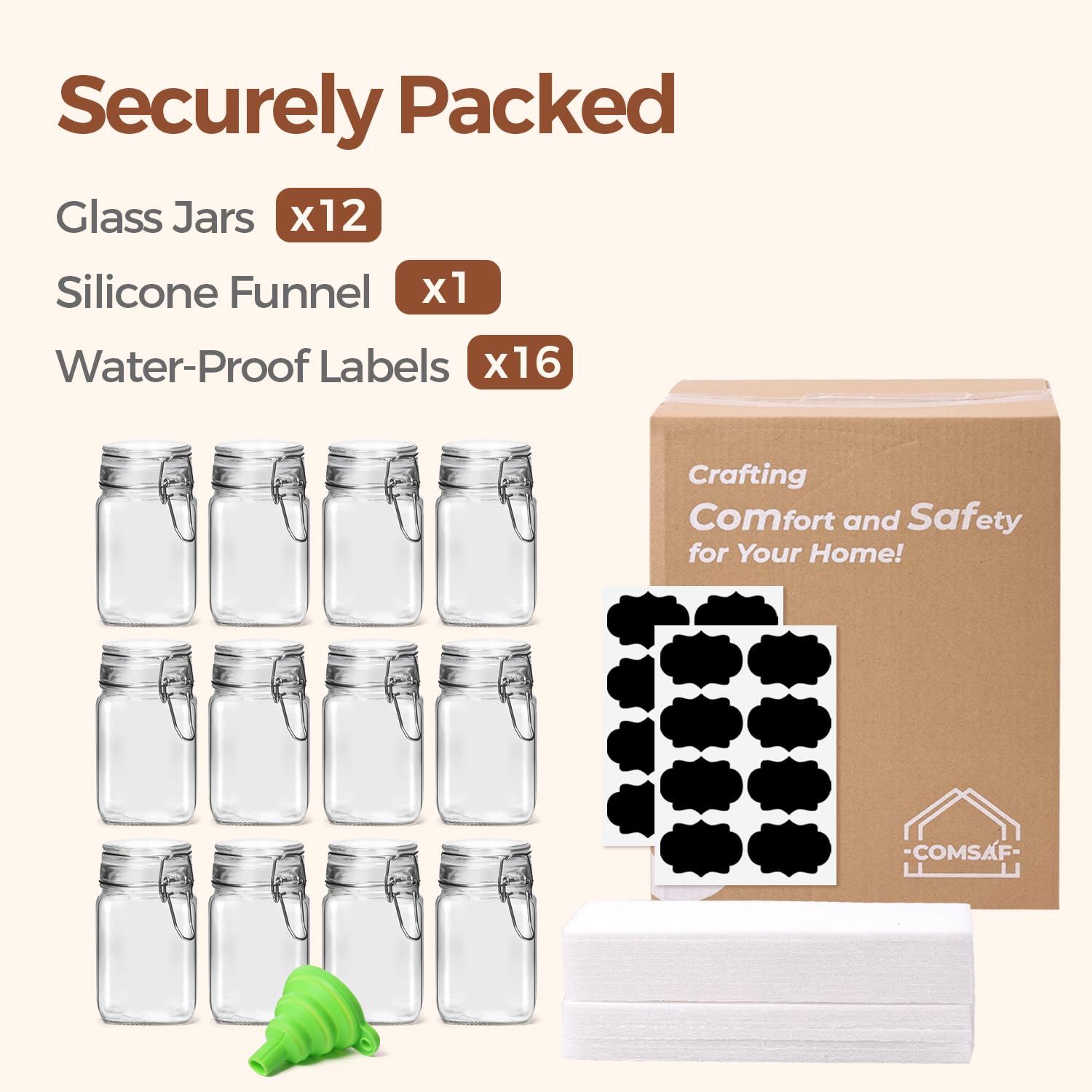 Gift-ready ComSaf jars ideal for favors or small gifts.