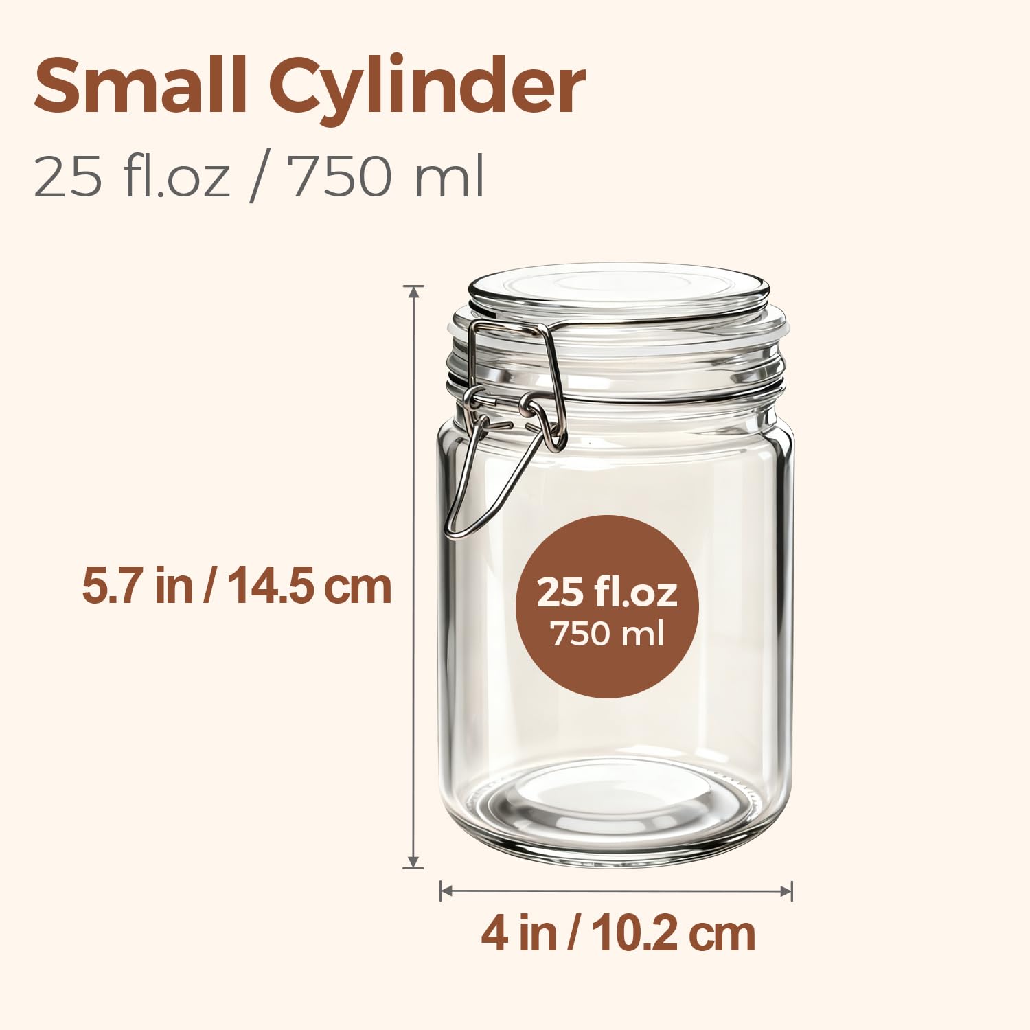 ComSaf glass jar with gasket and locking clamp preserves freshness securely