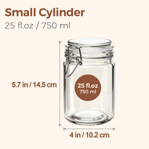 ComSaf glass jar with gasket and locking clamp preserves freshness securely