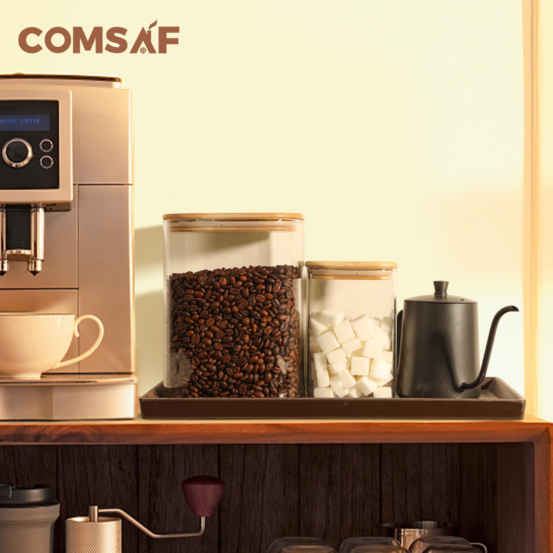 ComSaf durable clear glass helps reduce spills and mess.
