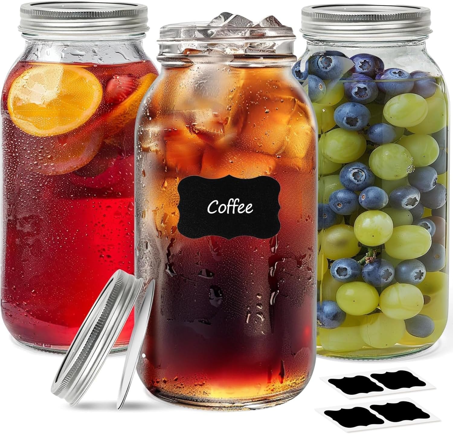 ComSaf half gallon mason jar pour for easy beverages and batch prep.