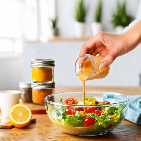 ComSaf honey jar with lid ideal for pantry organization.