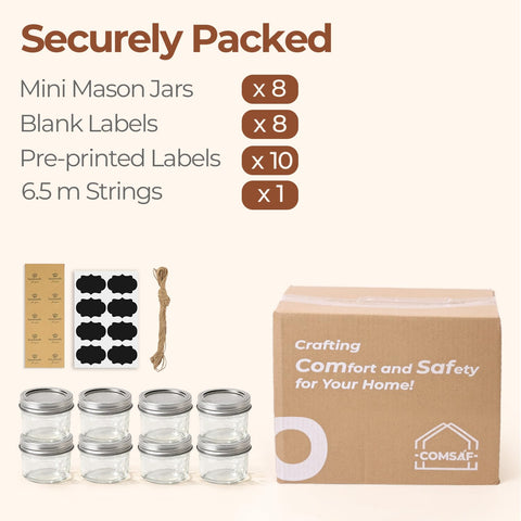 ComSaf label and hemp rope set enhances DIY gift presentation.