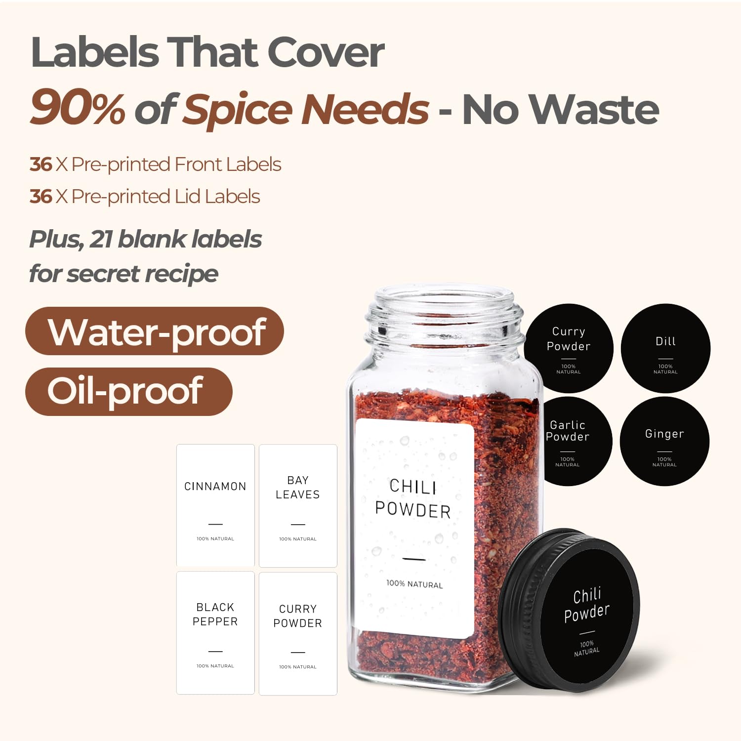 ComSaf 93 preprinted spice labels streamline identification and labeling of seasonings