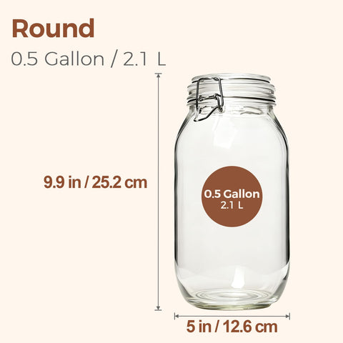 ComSaf clear glass mason jar shows contents for easy monitoring.