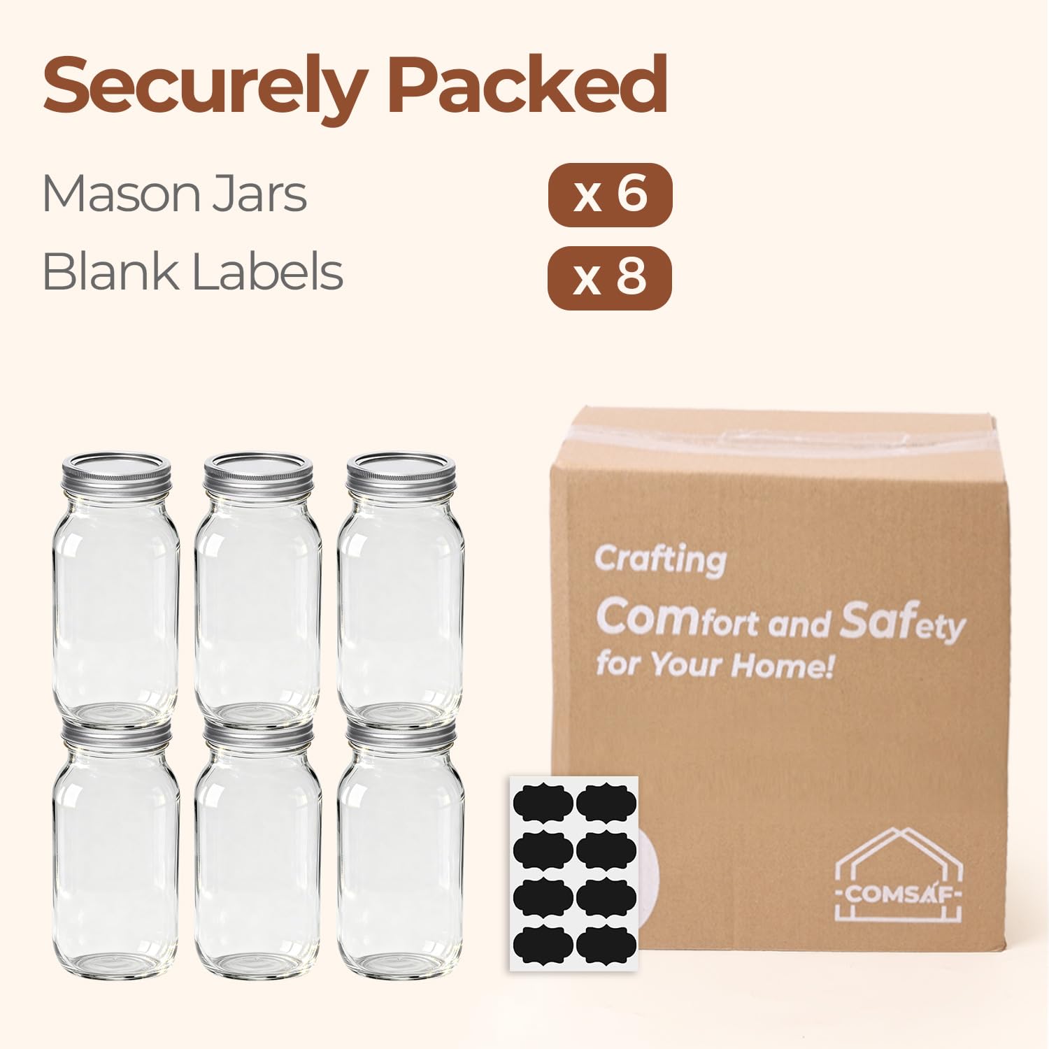 ComSaf versatile canning jar for jams, pickles, and desserts.
