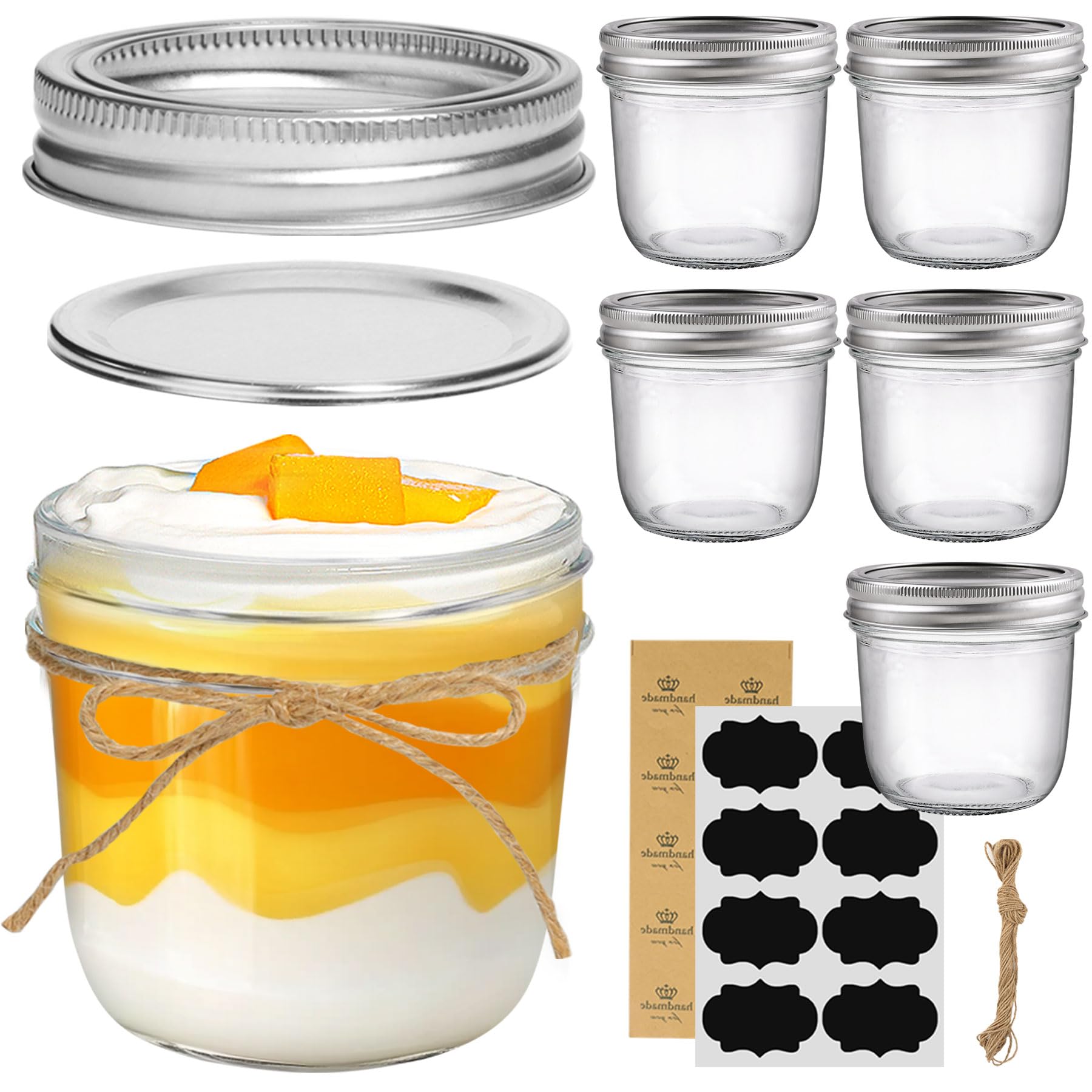 ComSaf mason-pack-accessories includes twine and labels for gifting