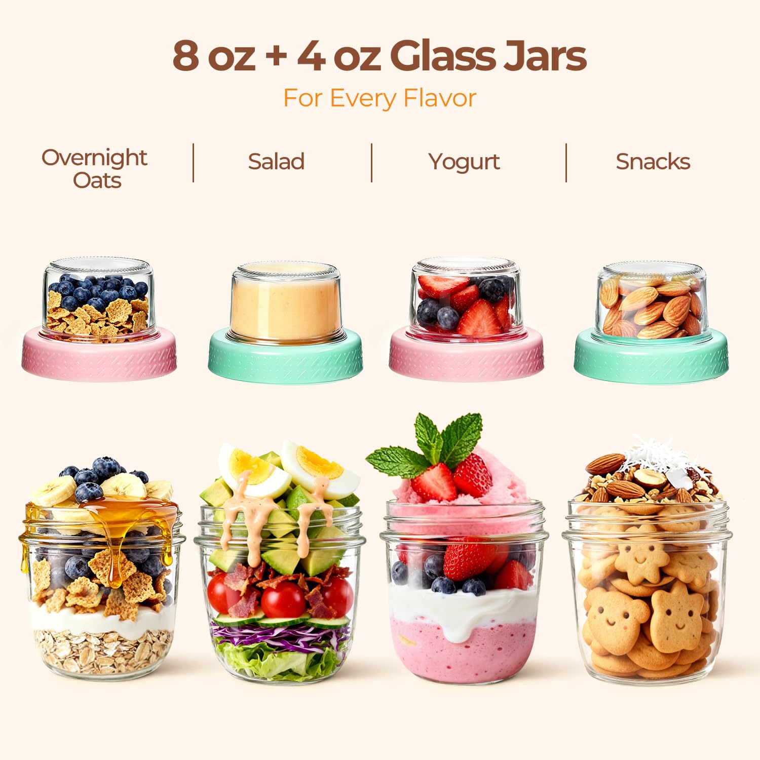 ComSaf meal-prep jar is stackable and fridge-friendly for easy storage.
