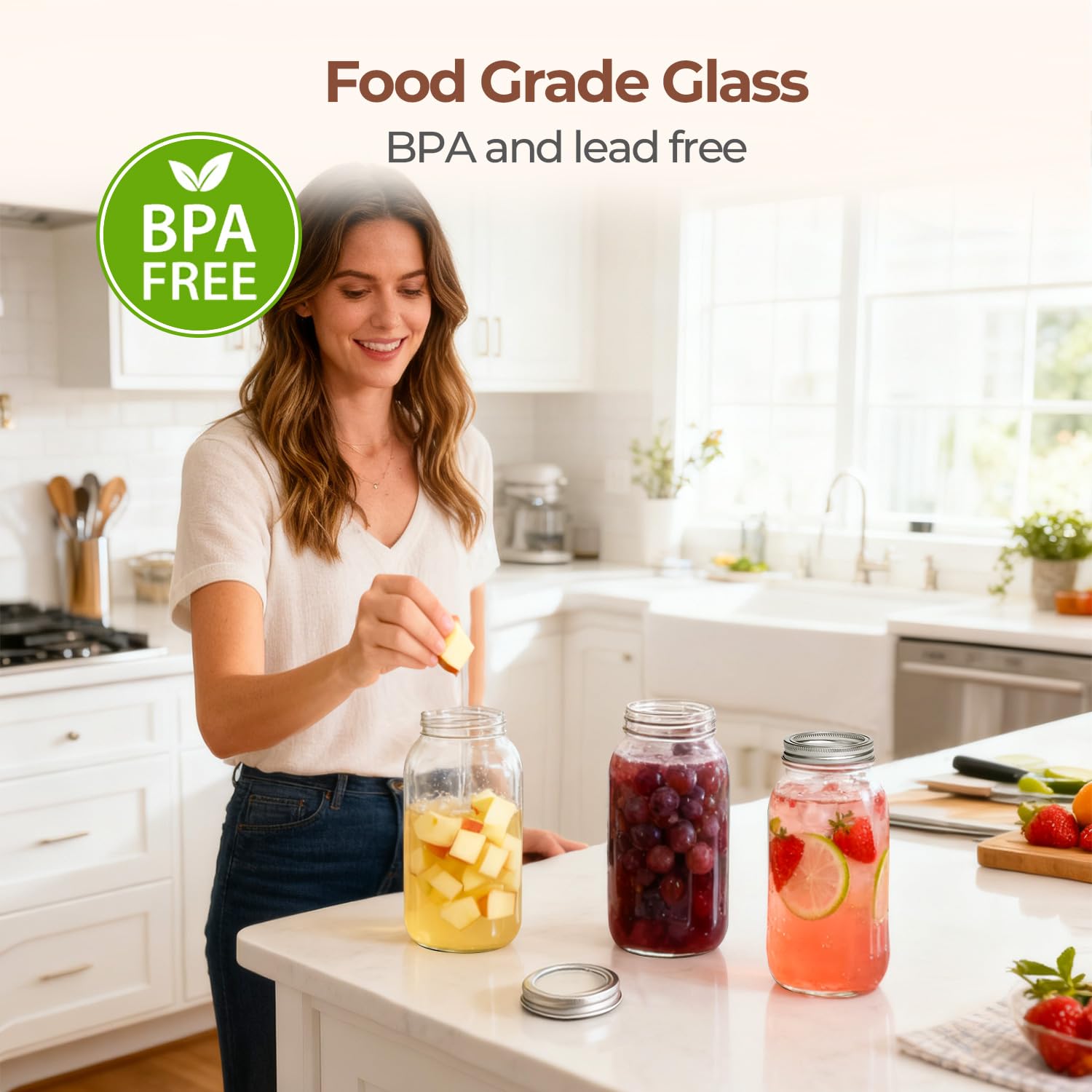 ComSaf meal prep jar keeps ingredients neat and accessible.