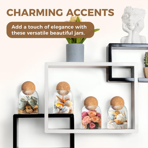 ComSaf memory jar suitable for candy or small keepsakes with clear visibility