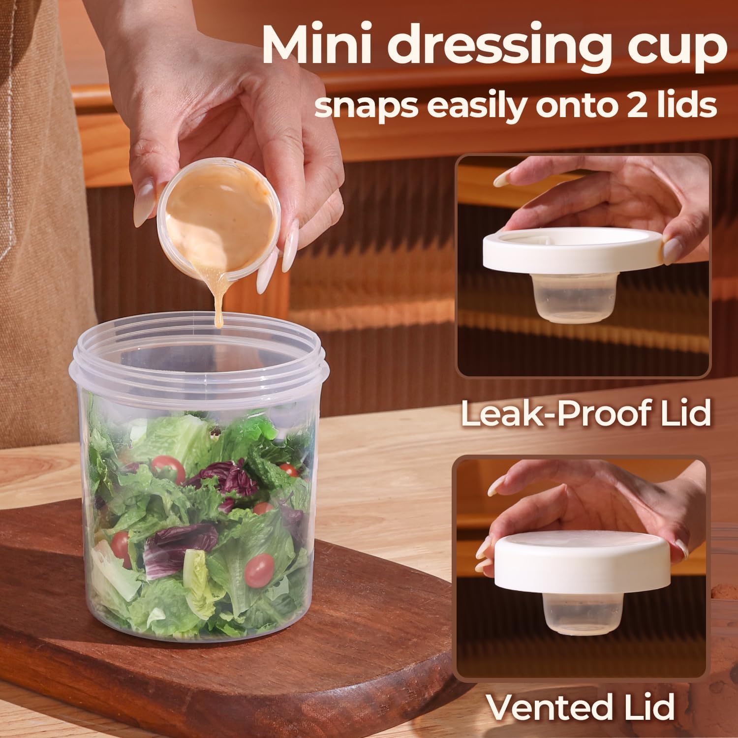 ComSaf mini dressing jam compartment offers versatile topping options