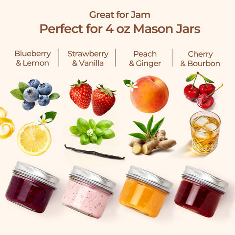 ComSaf mini 4oz mason jar kitchen storage suitable for spices and tiny snacks