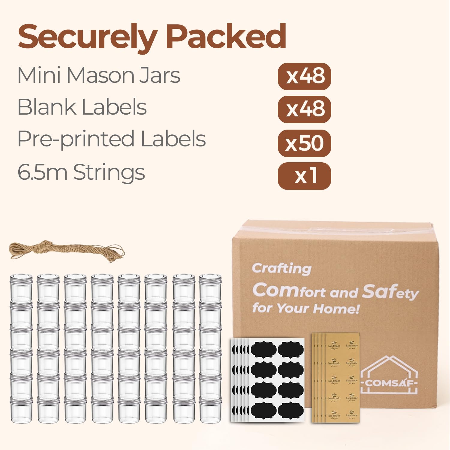 ComSaf office storage jar keeps small items organized.