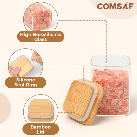ComSaf glass jars help you customize spices with confidence during cooking.