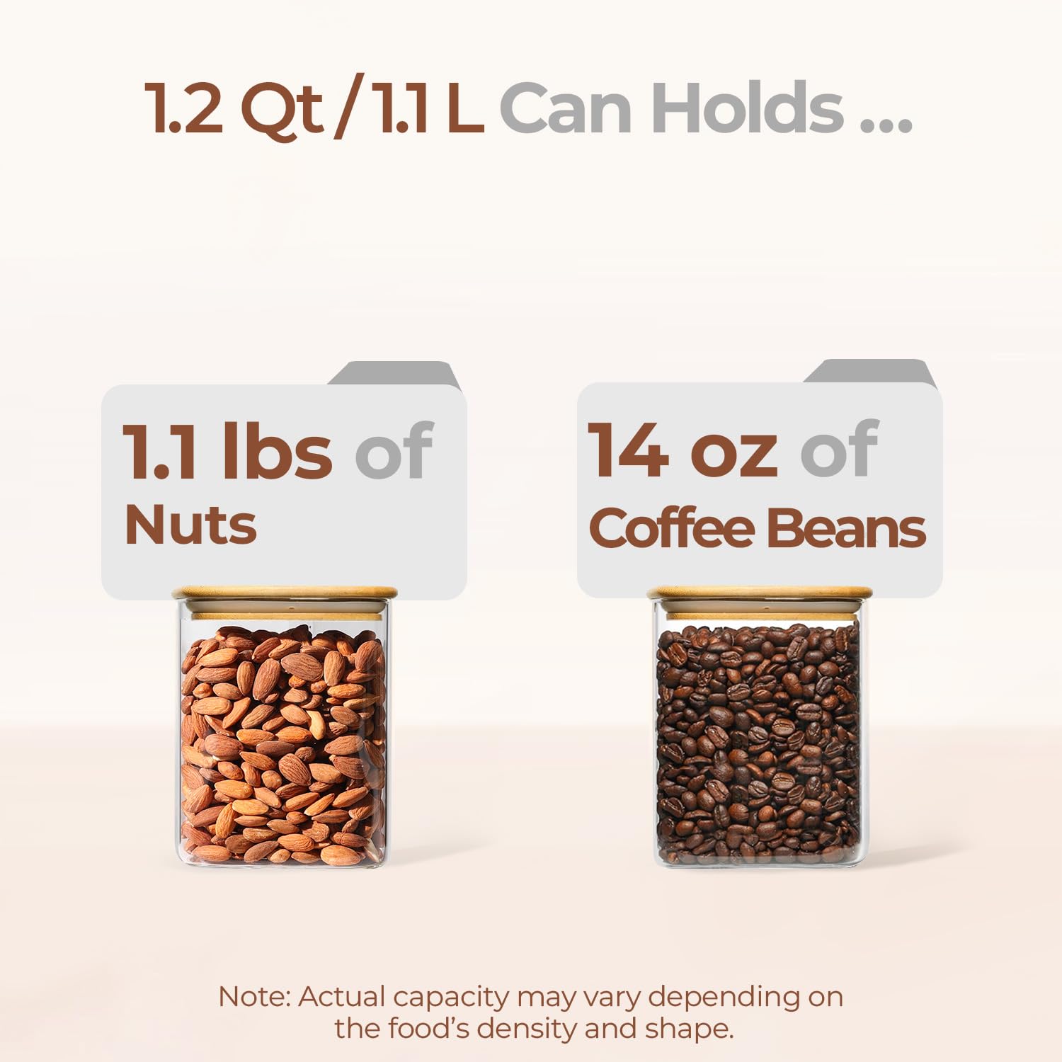 ComSaf see-through pantry jar helps organize cereals at a glance.