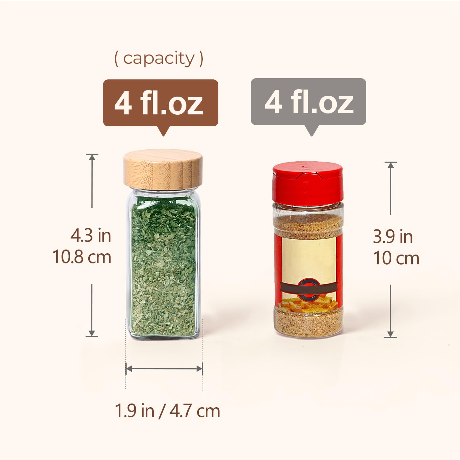 ComSaf jars in a compact pantry for easy access.