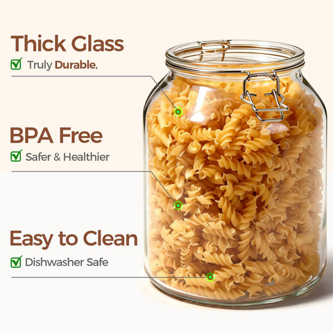 ComSaf jar keeps rice or flour visible and ready for use.
