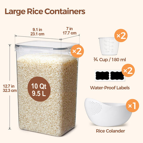 ComSaf rice washer and colander included for quicker rinsing.