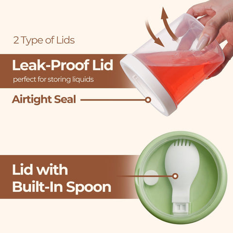 ComSaf salad-and-snack jar multiuse for meals at home or on the go