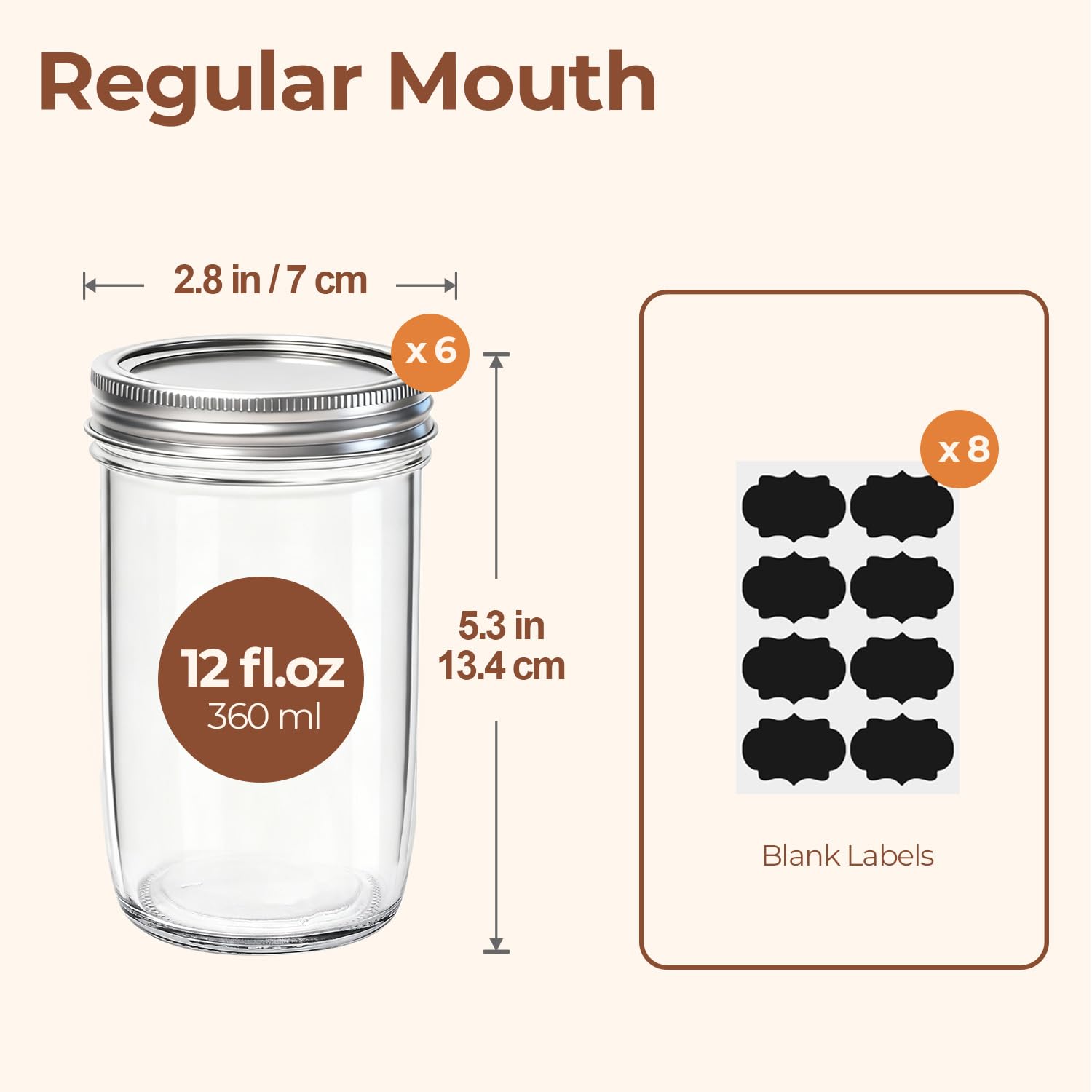 ComSaf regular-mouth jar with seal band for airtight storage
