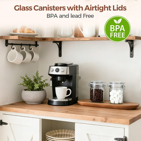 ComSaf transparent jars let you monitor pantry stock at a glance