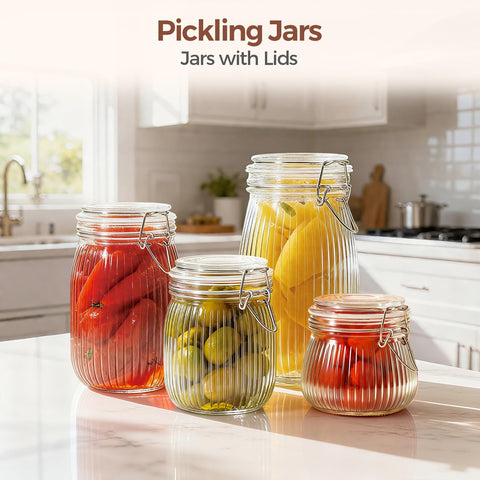ComSaf food-grade glass with silicone gasket seals freshness.