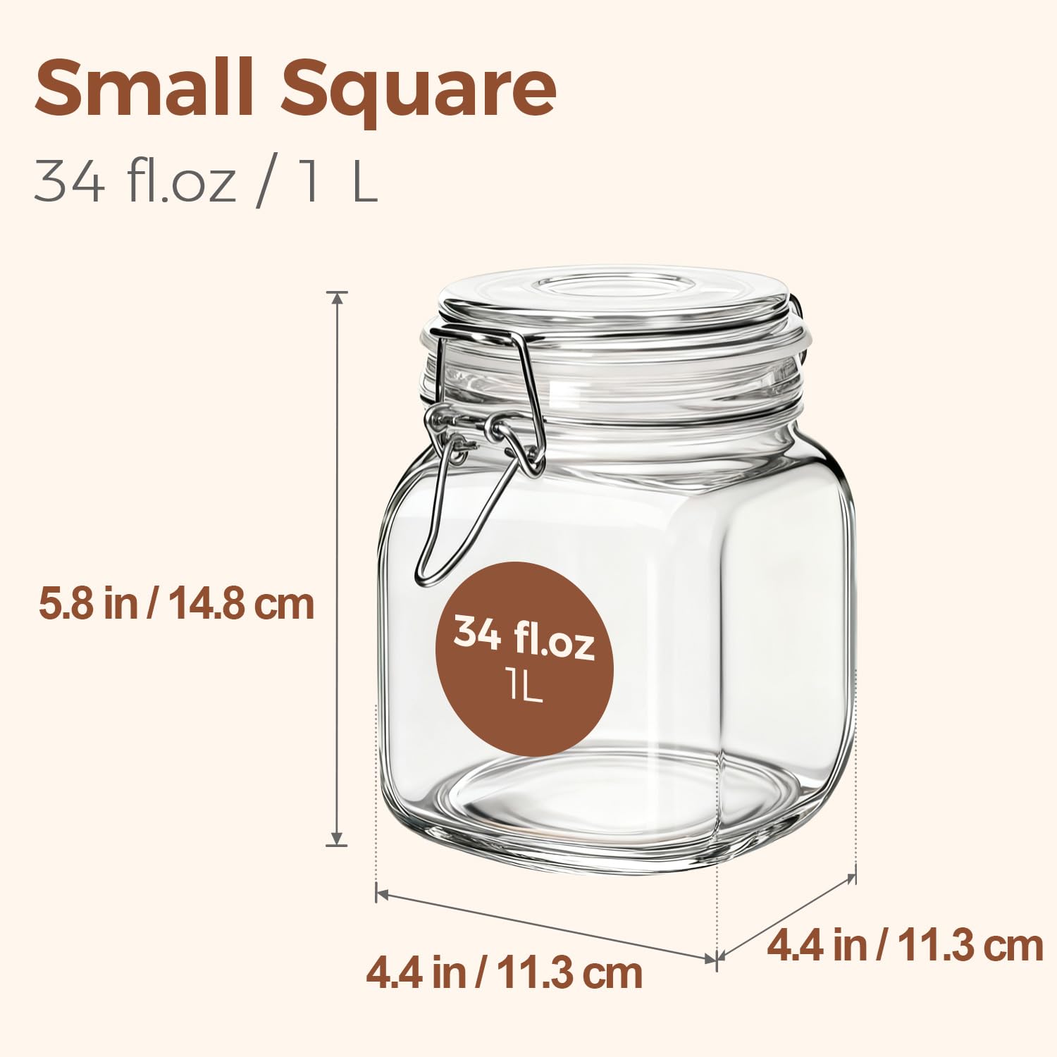 ComSaf jars showcase silicone gasket and locking clamp for airtight protection.
