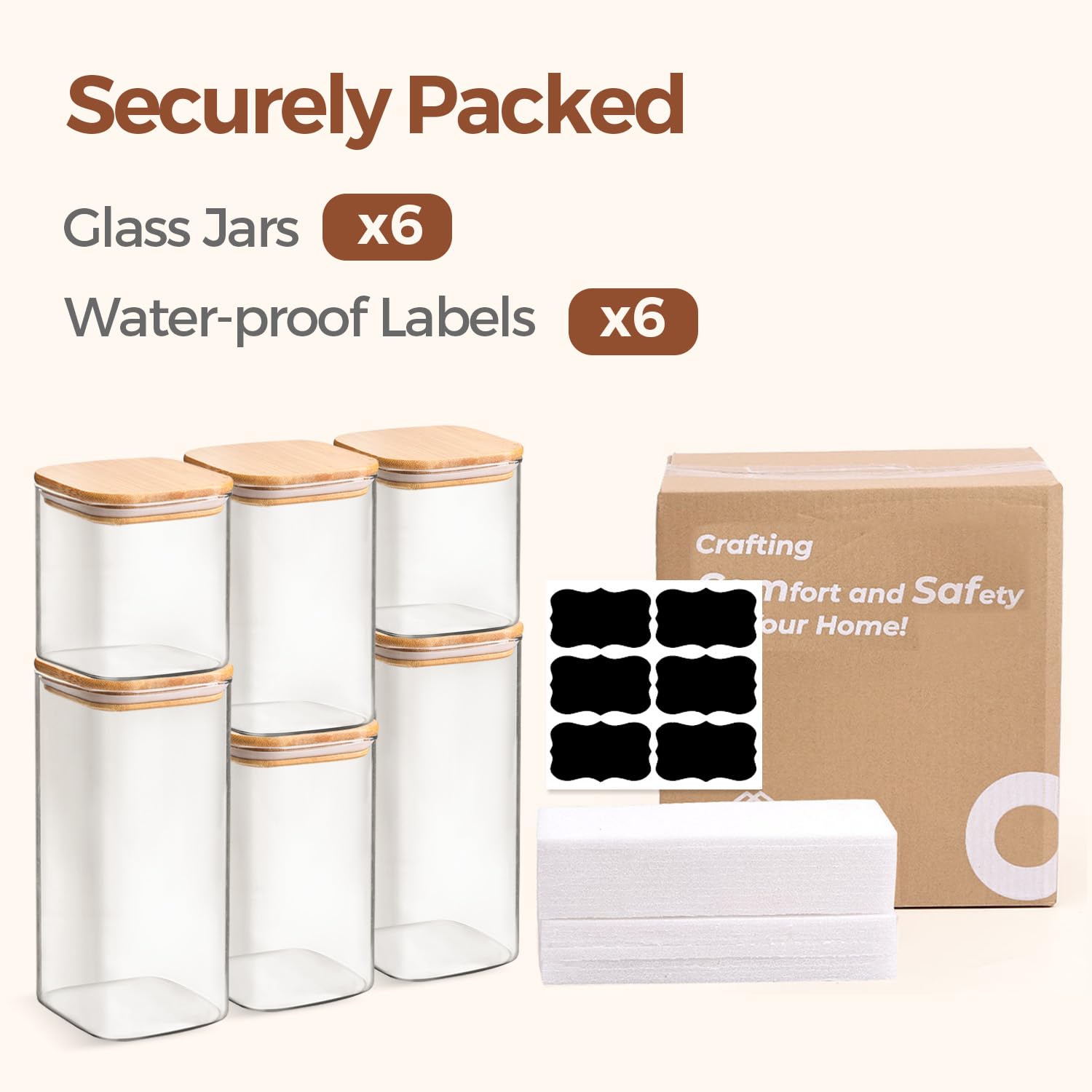ComSaf transparent jars let you monitor food levels at a glance.