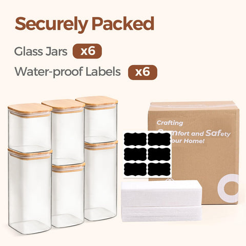 ComSaf transparent jars let you monitor food levels at a glance.