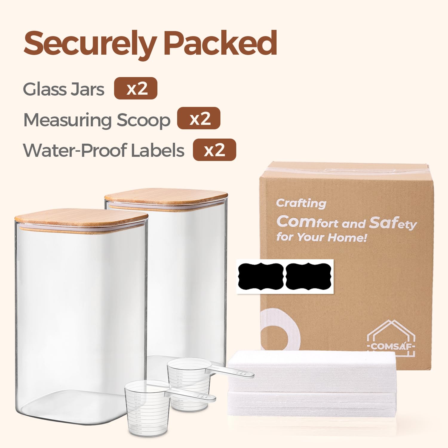 ComSaf space-saving, stackable design helps keep countertops neat.