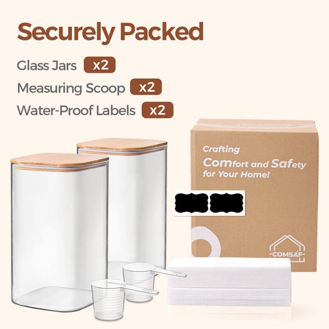 ComSaf space-saving, stackable design helps keep countertops neat.