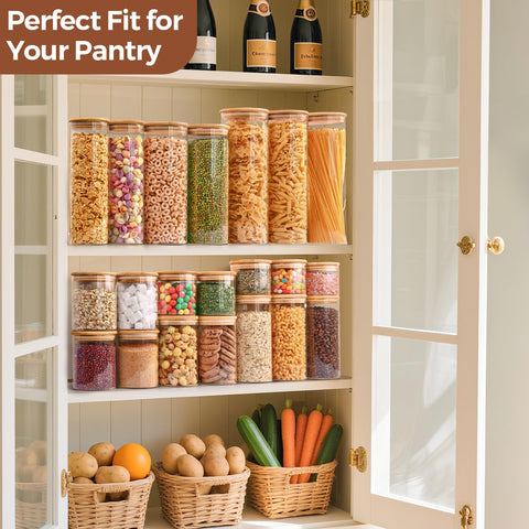 ComSaf clear spaghetti jar for pantry visibility and organization