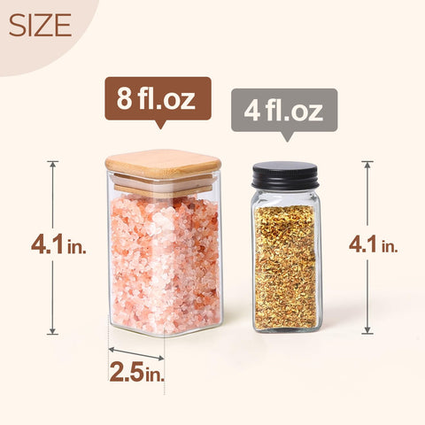 ComSaf jars with label trial set showing DIY labels for easy customization.