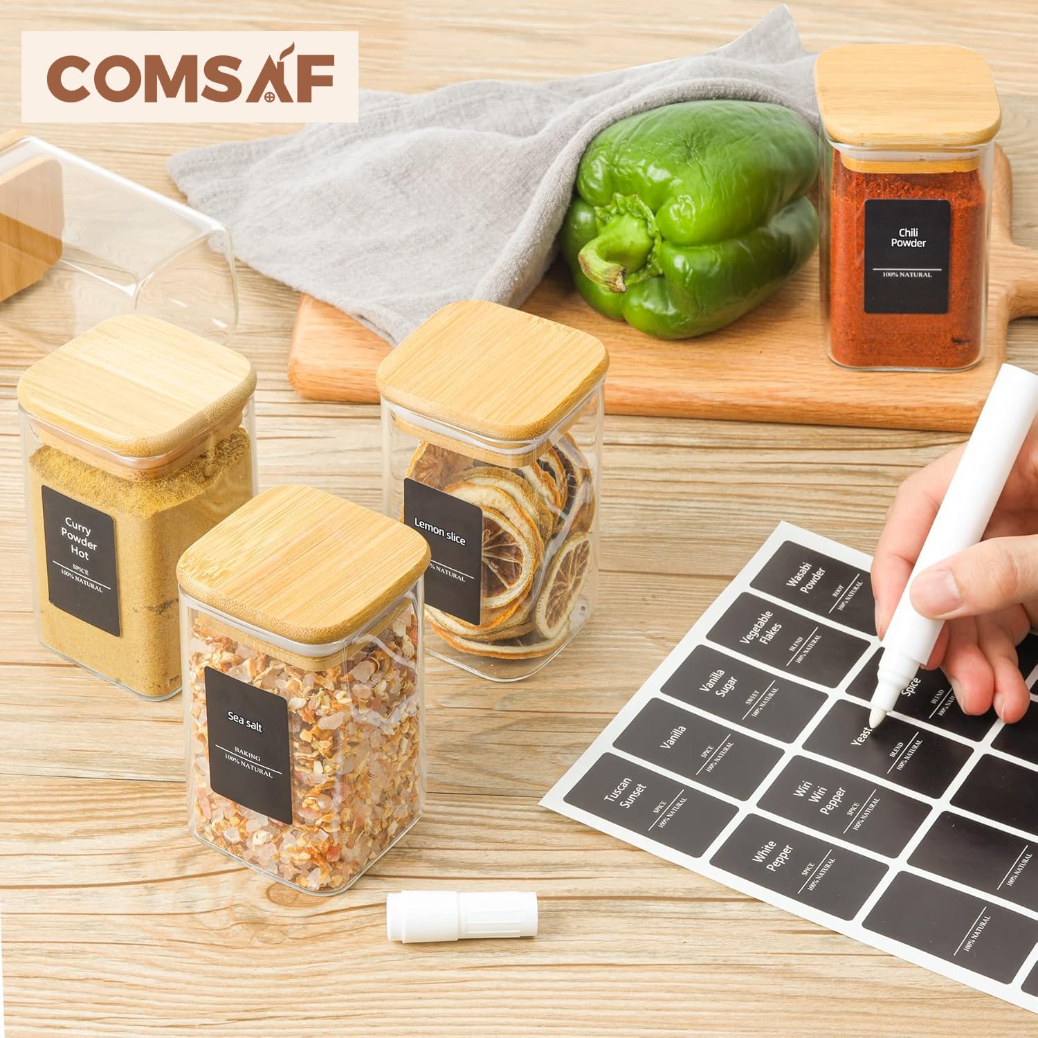 ComSaf jars seal tightly to keep aromas fresh between uses.