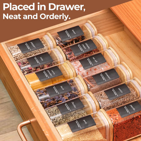 ComSaf writable labels on jars enabling easy DIY spice blends.