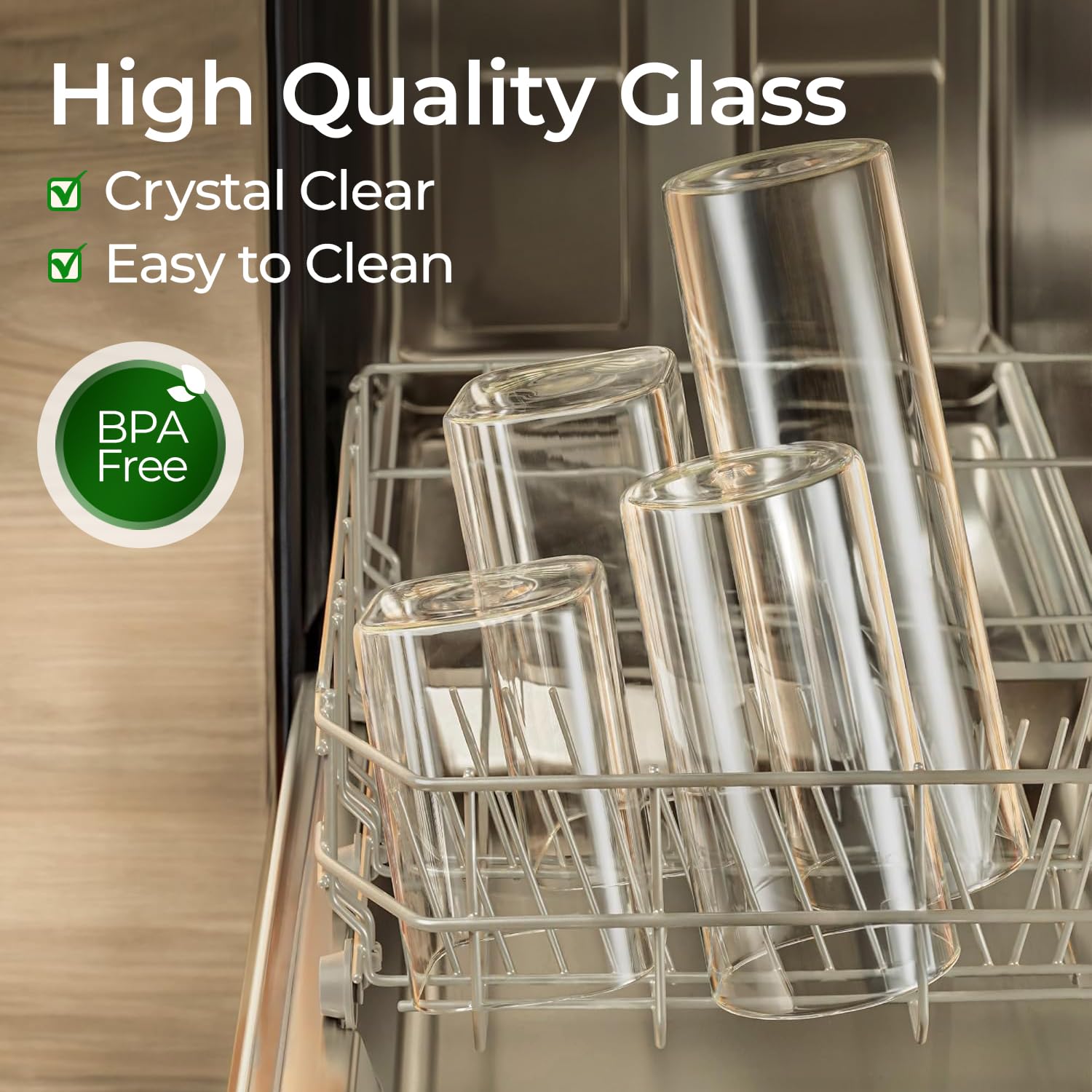 Stacked ComSaf jars show space-saving pantry design.