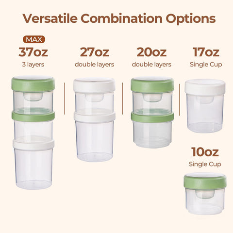 ComSaf stackable yogurt parfait jar collection supports easy portioning