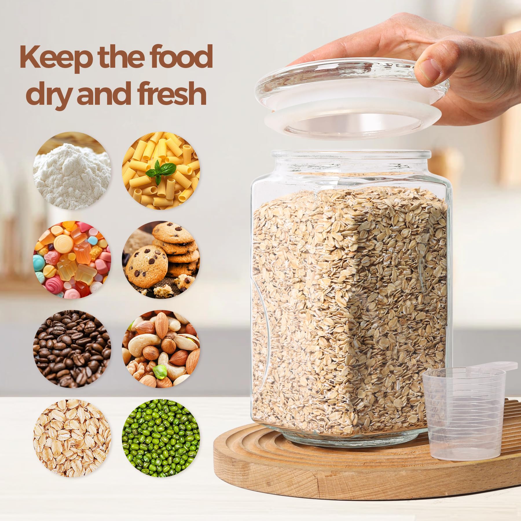 ComSaf sturdy thick-glass base provides durability and reliable countertop stability.