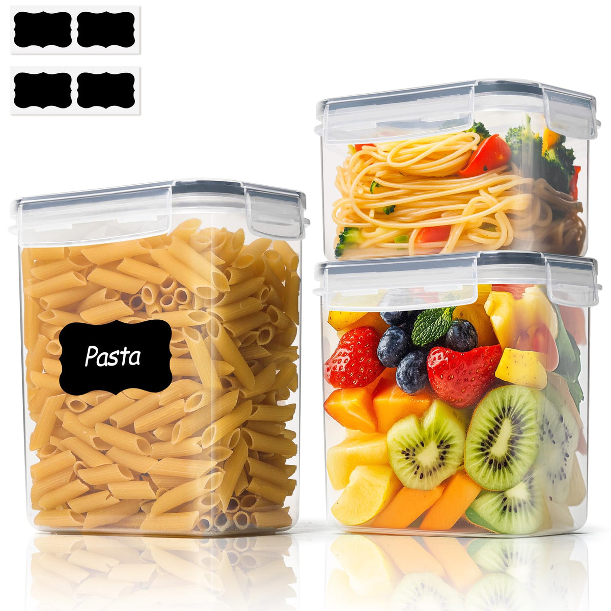 ComSaf sugar container 2L with lid closed showing airtight seal