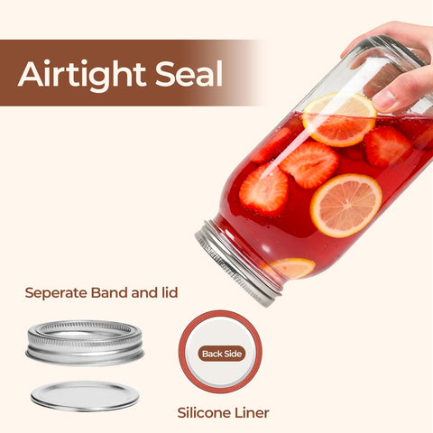 ComSaf three-pack mason jars ideal for big-batch canning and storage.