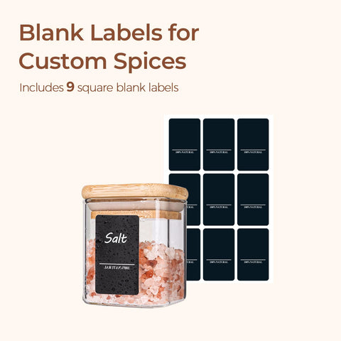ComSaf airtight sealing lids keep spices fresh and dust-free.