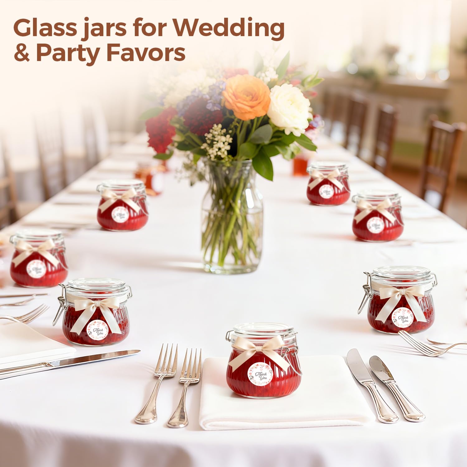 Transparent jars support quick inventory and planning